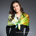 Multicolor Printed Silk Satin Horse Big Square Scarf 100 * 100 Cm